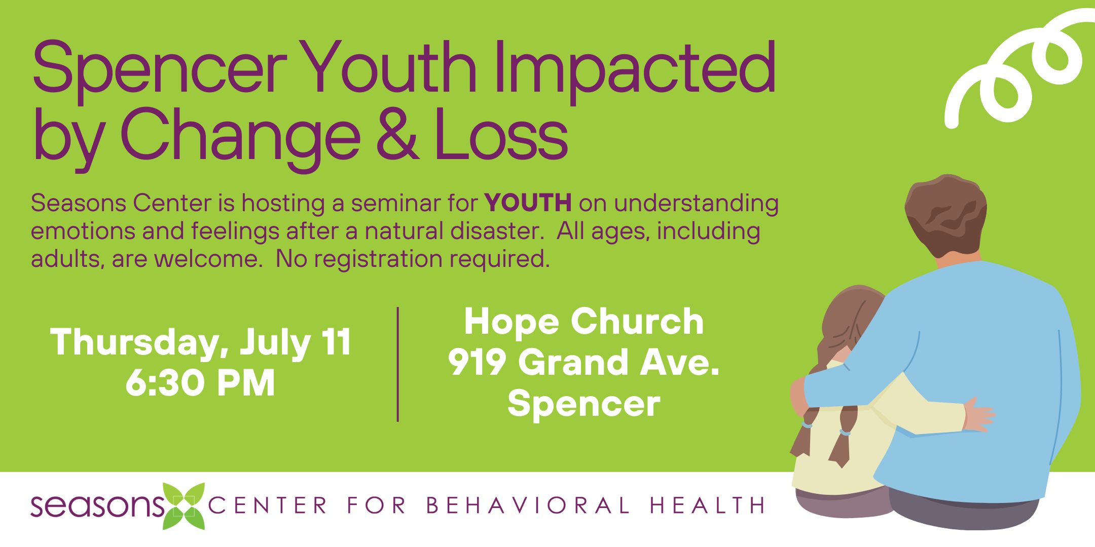 Seasons Center Hosts: Spencer Youth Impacted by Change & Loss